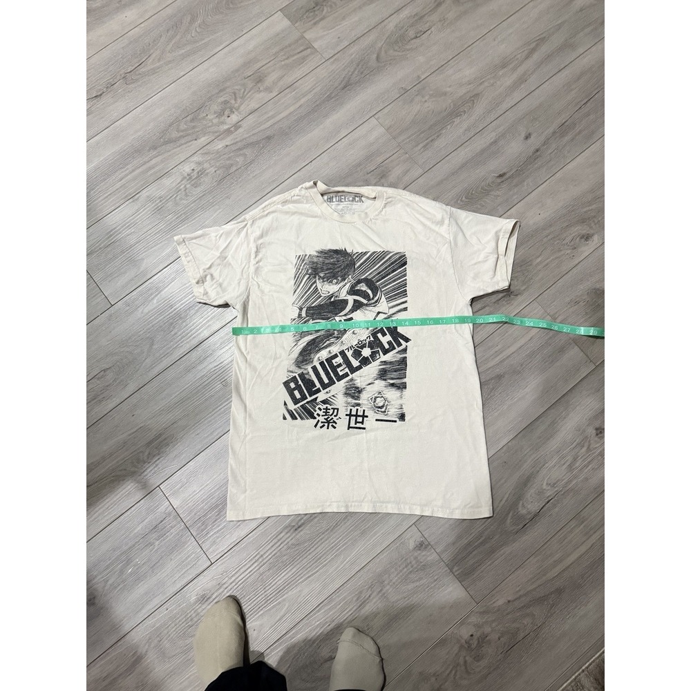Blue Lock Graphic T-Shirt Men Large Cream Good Yoichi Isagi Manga Anime Tee - Picture 4 of 4